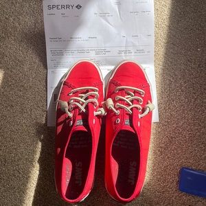 Sperry SeaCoast Logo Red Boat shoe.